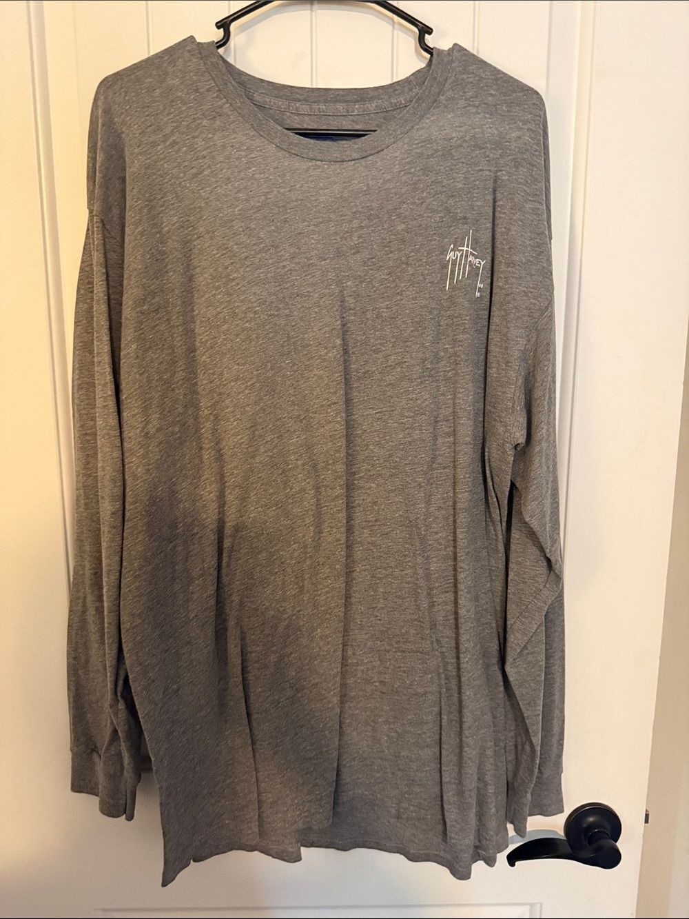 Guy Harvey Long Sleeve Men's Tee - Grey XL